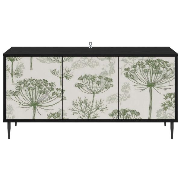 TV-Schrank GOTHA 102 x 33 x 51 cm Schwarz Eichen-Optik