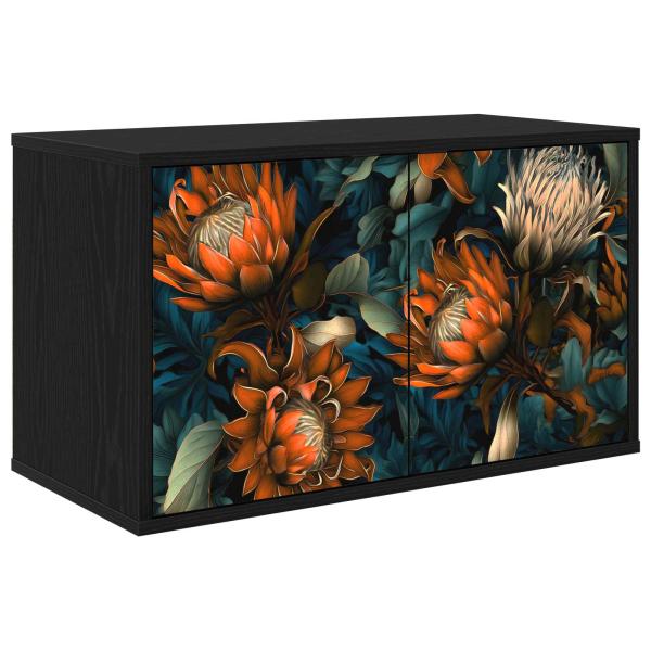 ARDEBO.de - Wandmontierter TV-Schrank LOCHEM 69 x 33 x 40 cm Holzwerkstoff