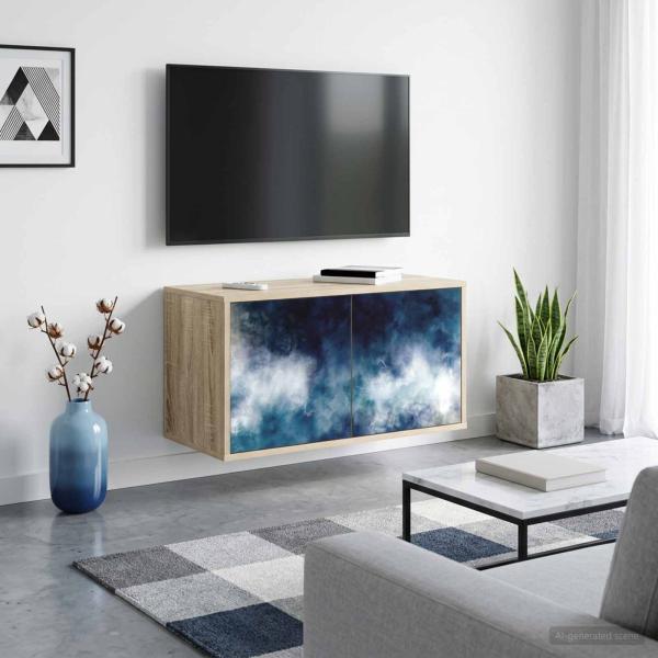 ARDEBO.de - Wandmontierter TV-Schrank RAALTE 69 x 33 x 40 cm Sonoma-Eiche