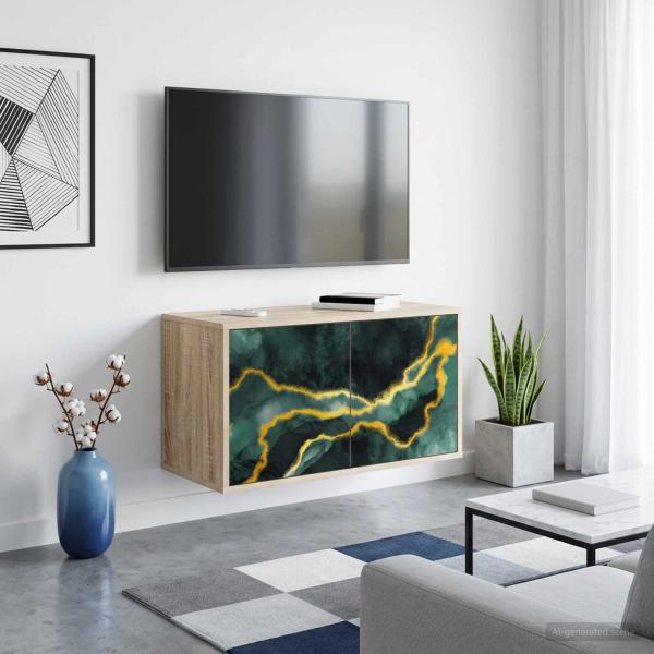 ARDEBO.de - Wandmontierter TV-Schrank WIJHE 69 x 33 x 40 cm Sonoma-Eiche