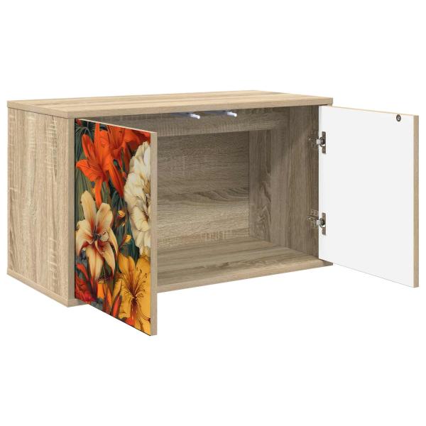 Wandmontierter TV-Schrank GENNEP 69 x 33 x 40 cm Sonoma-Eiche