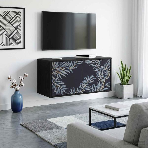 ARDEBO.de - Wandmontierter TV-Schrank DOKKUM 69 x 33 x 40 cm Holzwerkstoff