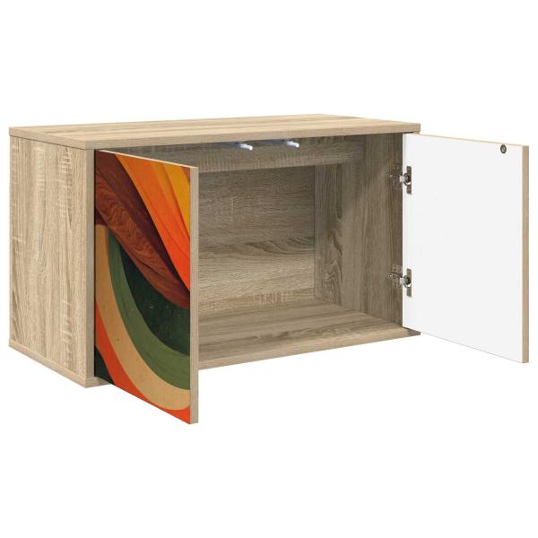 Wandmontierter TV-Schrank BONN 69 x 33 x 40 cm Sonoma-Eiche