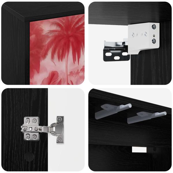Wandmontierter TV-Schrank AACHEN 69 x 33 x 40 cm Holzwerkstoff