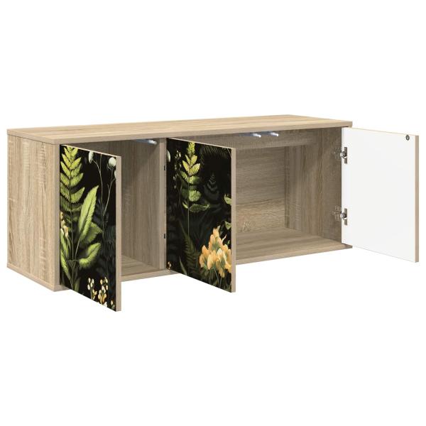 Wandmontierter TV-Schrank RHENEN 102 x 33 x 40 cm Sonoma-Eiche