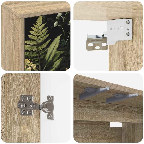 Wandmontierter TV-Schrank RHENEN 102 x 33 x 40 cm Sonoma-Eiche