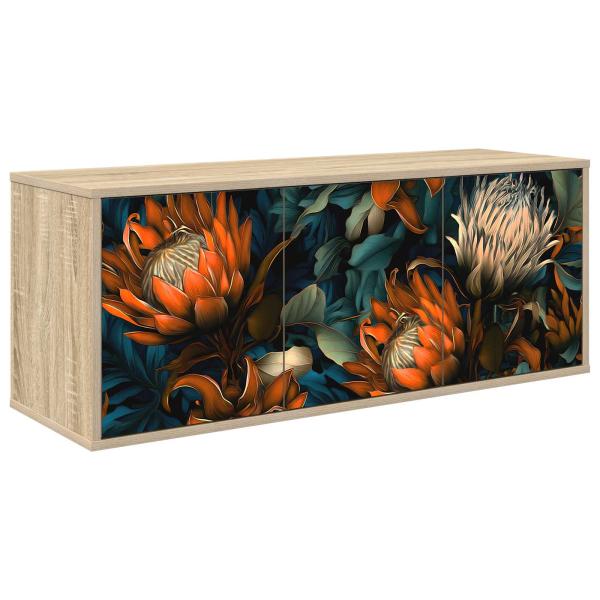 ARDEBO.de - Wandmontierter TV-Schrank LOCHEM 102 x 33 x 40 cm Sonoma-Eiche