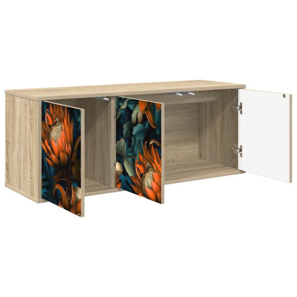 Wandmontierter TV-Schrank LOCHEM 102 x 33 x 40 cm Sonoma-Eiche
