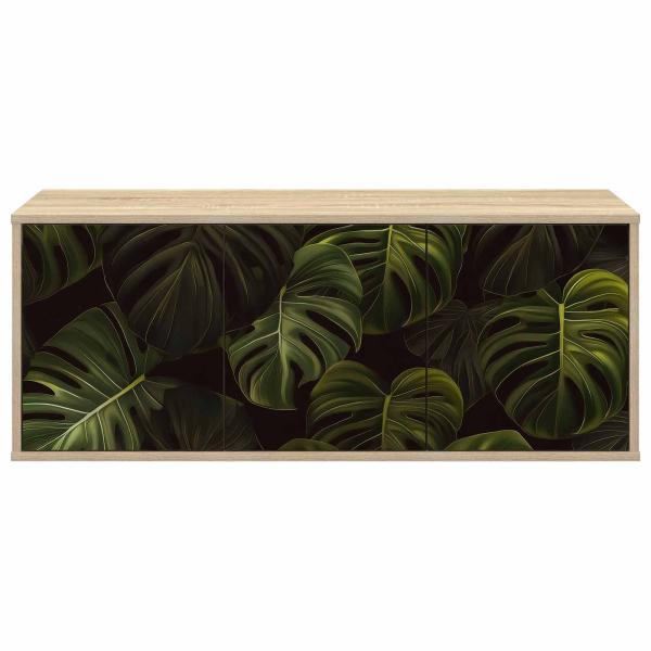 Wandmontierter TV-Schrank ELBURG 102 x 33 x 40 cm Sonoma-Eiche