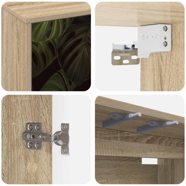 Wandmontierter TV-Schrank ELBURG 102 x 33 x 40 cm Sonoma-Eiche
