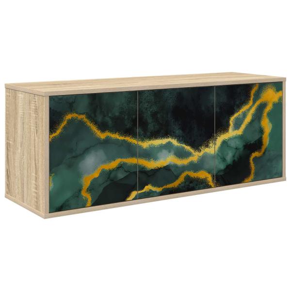Wandmontierter TV-Schrank WIJHE 102 x 33 x 40 cm Sonoma-Eiche