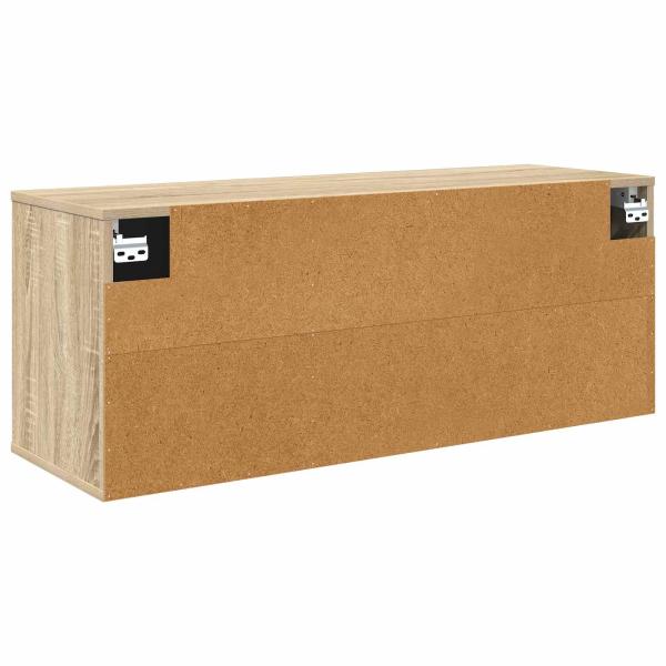 Wandmontierter TV-Schrank WIJHE 102 x 33 x 40 cm Sonoma-Eiche