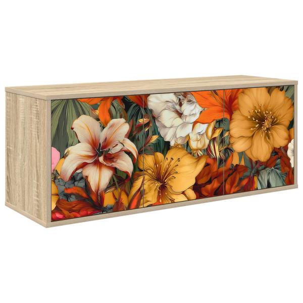 ARDEBO.de - Wandmontierter TV-Schrank GENNEP 102 x 33 x 40 cm Sonoma-Eiche