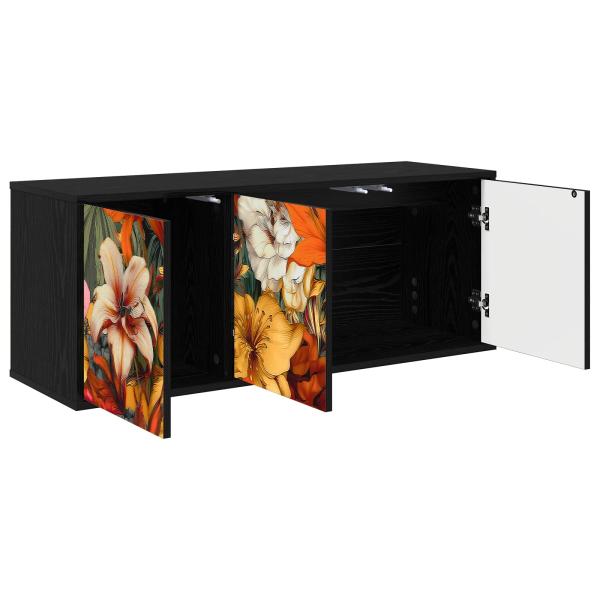 Wandmontierter TV-Schrank GENNEP 102 x 33 x 40 cm Holzwerkstoff