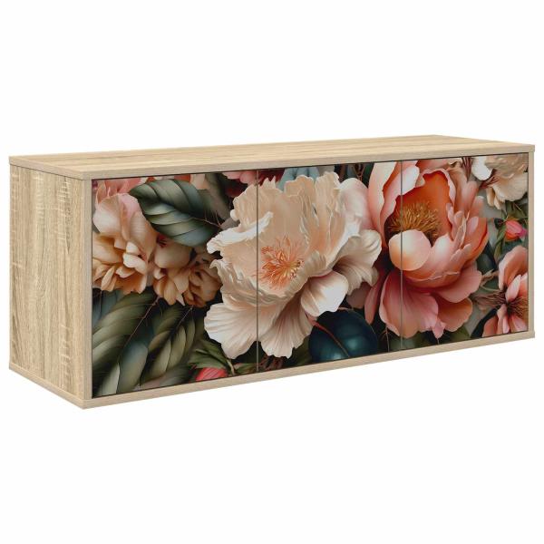 ARDEBO.de - Wandmontierter TV-Schrank BORNE 102 x 33 x 40 cm Sonoma-Eiche