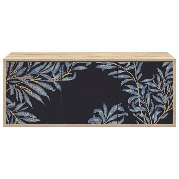 Wandmontierter TV-Schrank DOKKUM 102 x 33 x 40 cm Sonoma-Eiche