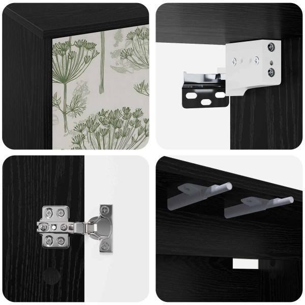 Wandmontierter TV-Schrank GOTHA 102 x 33 x 40 cm Holzwerkstoff