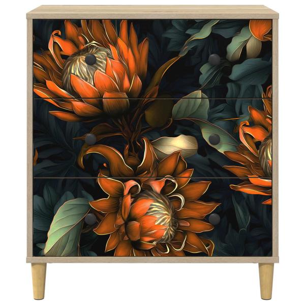 Kommode LOCHEM Orangenmuster 66 x 36,5 x 75 cm Holzwerkstoff
