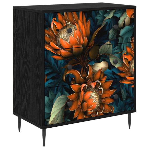 Kommode LOCHEM Orangenmuster 66 x 36,5 x 76 cm Holzwerkstoff