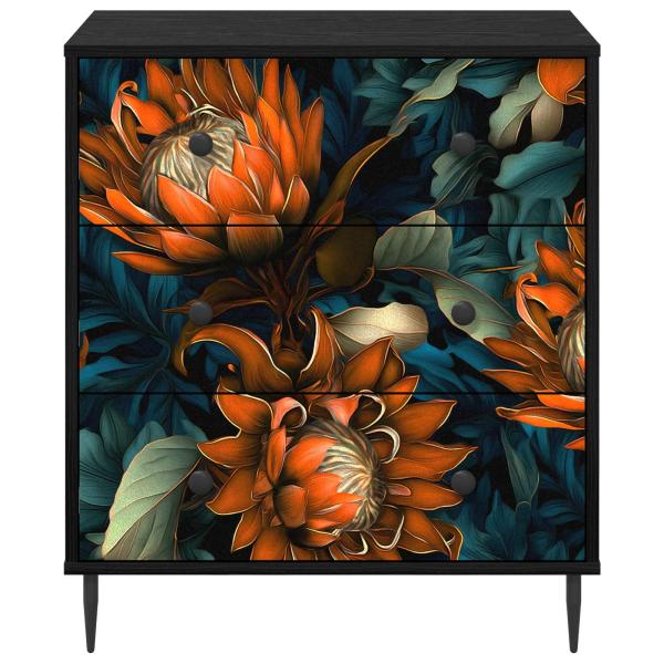 Kommode LOCHEM Orangenmuster 66 x 36,5 x 76 cm Holzwerkstoff
