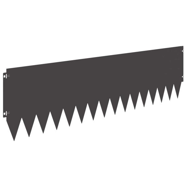 Rasenkante 10 stk. 103 x 30 cm Stahl Schwarz