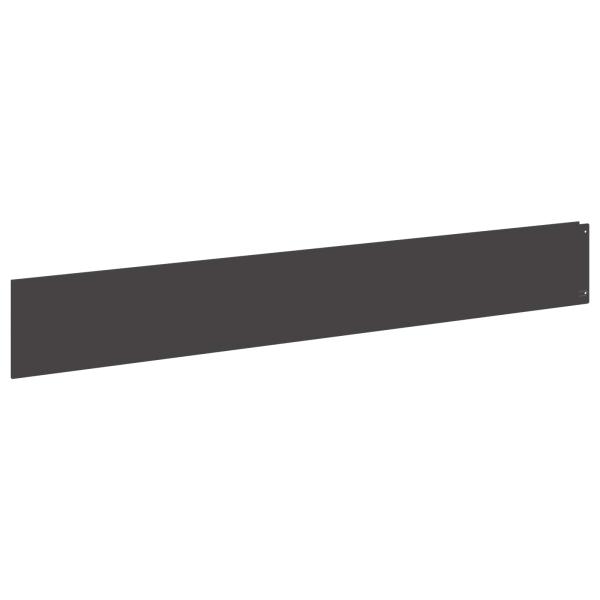Rasenkante 30 stk. 100 x 15 cm Stahl Schwarz