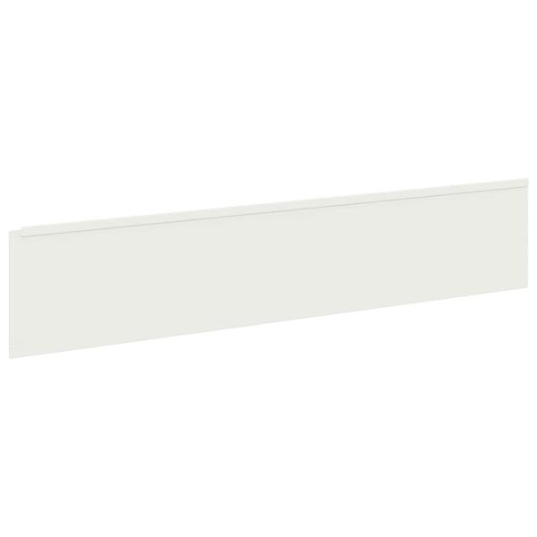 Rasenkante 10 stk. 100 x 22 cm Stahl Weiß