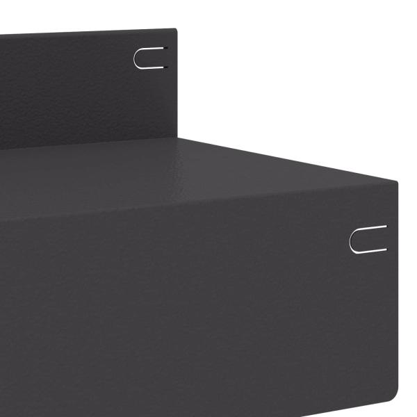 Raseneinfassung 20 stk. 100 x 10 x 8 cm Stahl Schwarz