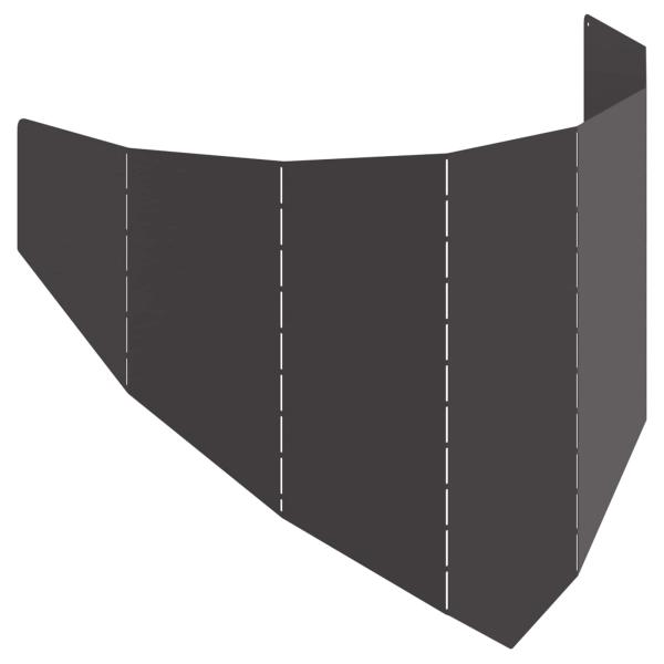 Raseneinfassung 100 x 45 cm Stahl Schwarz