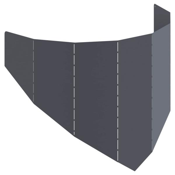 Raseneinfassung 100 x 45 cm Stahl Anthrazit