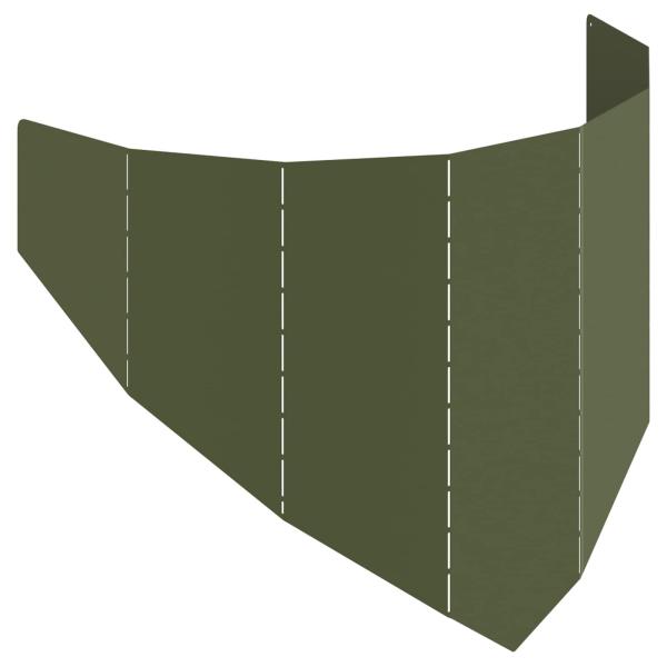 Raseneinfassung 100 x 45 cm Stahl Olivgrün