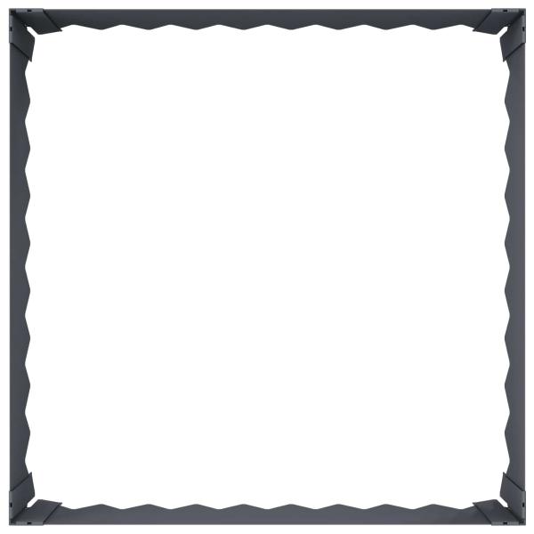 Raseneinfassung 60 x 60 x 20 cm Stahl Anthrazit