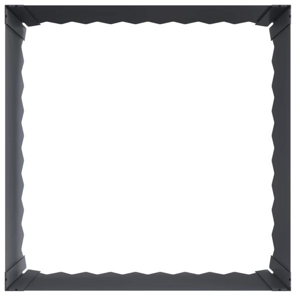 Raseneinfassung 60 x 60 x 35 cm Stahl Anthrazit