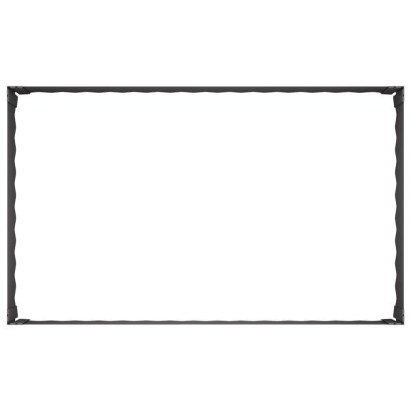 Raseneinfassung 4 stk. 100 x 60 x 35 cm Stahl Schwarz