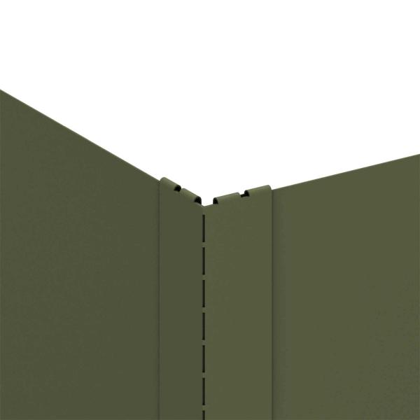 Raseneinfassung 100 x 60 x 35 cm Stahl Olivgrün