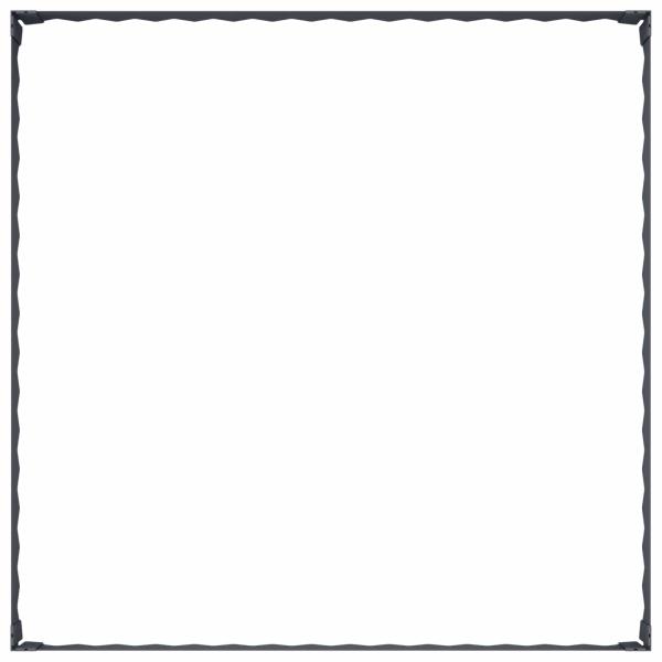 Raseneinfassung 100 x 100 x 20 cm Stahl Anthrazit