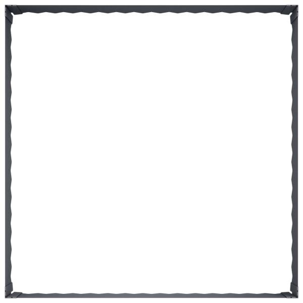 Raseneinfassung 100 x 100 x 35 cm Stahl Anthrazit