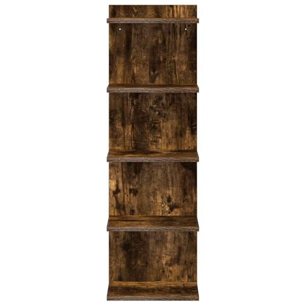 Wandregal Raucheiche 30 x 15 x 100 cm Holzwerkstoff