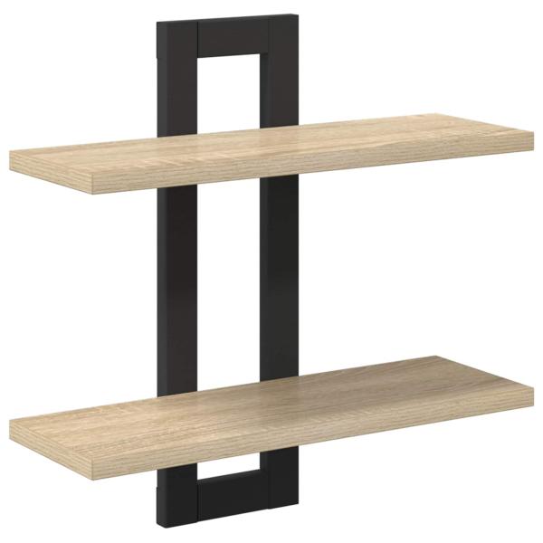 Schweberegale Sonoma-Eiche 40 x 15 x 40 cm Holzwerkstoff