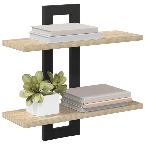 Schweberegale Sonoma-Eiche 40 x 15 x 40 cm Holzwerkstoff