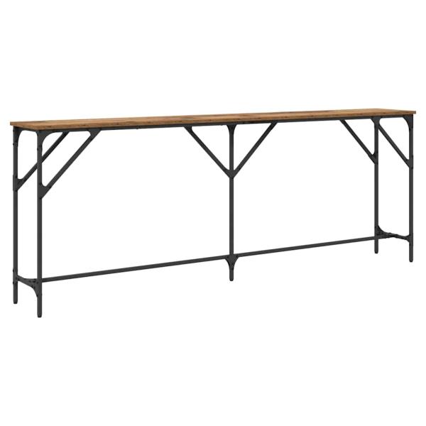 Konsolentisch Altholz 200 x 29 x 75 cm Schichtholz und Metall