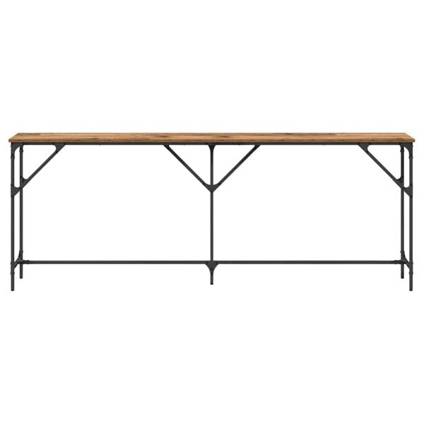 Konsolentisch Altholz 200 x 29 x 75 cm Schichtholz und Metall
