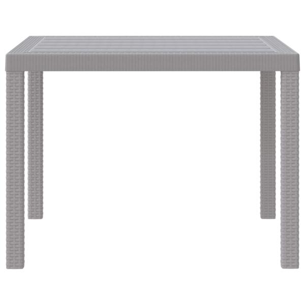 Gartentisch Hellgrau 100 x 100 x 73 cm Poly-Rattan