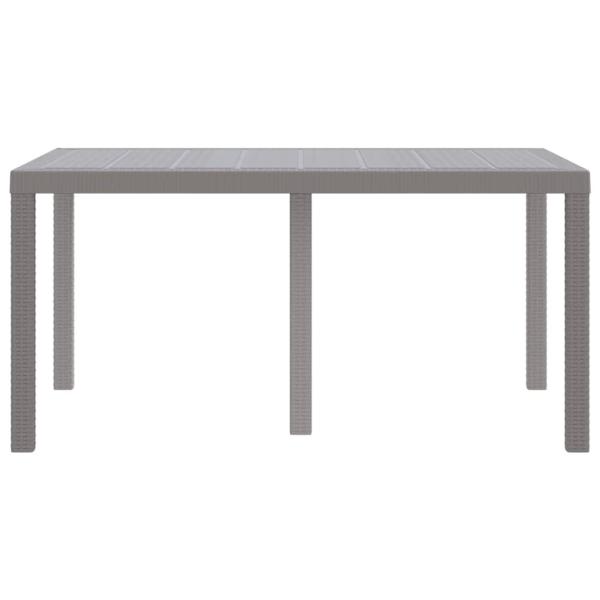 Gartentisch Hellgrau 150 x 100 x 73 cm Poly-Rattan
