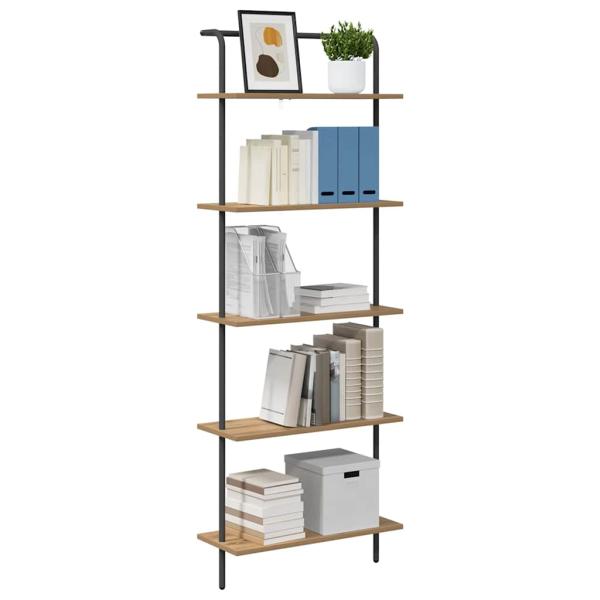 Bücherregal 5 Ebenen 60 x 24 x 168 cm Holzwerkstoff