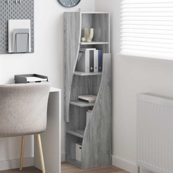 Eckschrank 32x32x140cm Holzwerkstoff Sonoma-Grau