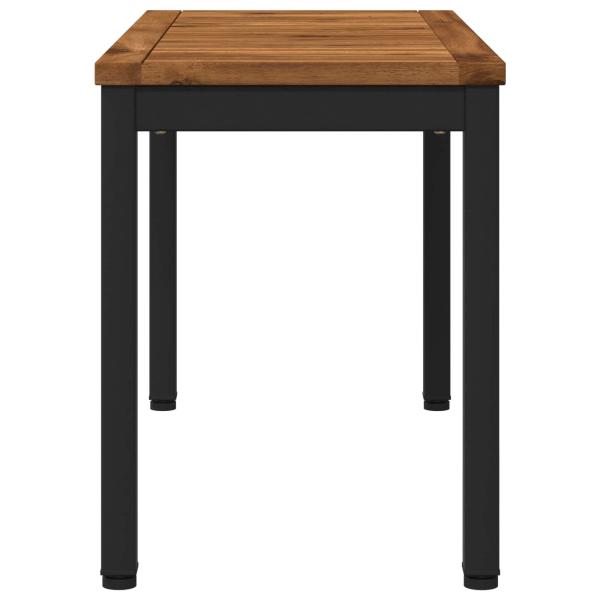 Gartenbank 80,5 x 35 x 45 cm Massivholz Akazie Rechtwinklig