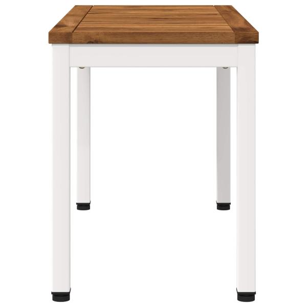 Gartenbank 80,5 x 35 x 45 cm Massivholz Akazie Rechtwinklig