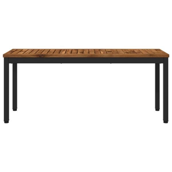 Gartenbank 108,5 x 35 x 45 cm Massivholz Akazie Rechtwinklig