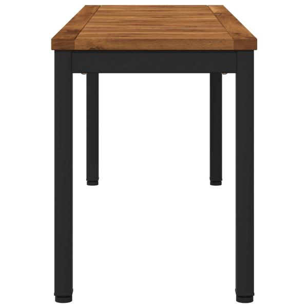 Gartenbank 108,5 x 35 x 45 cm Massivholz Akazie Rechtwinklig